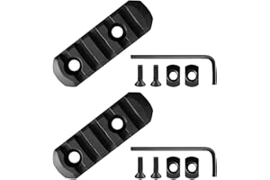 JoyEcho Lot de 2 Rails Picatinny Nylon, Rail Picatinny M-Lok 5 Fentes, Compatible avec Accessoires Tactiques Laser, Lampe, Poignée, Inclut Vis et Clé