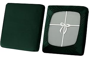 SYLC Sofa Sitzkissenbezug, Stretch Sitzkissenbezug rutschfest Mit Krawatten, Samt Überzüge Für Wohnwagen Polster Sitzbezüge Für Sofa(Dark Green,1-Sitzer)