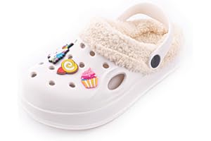 R-ISLAND Zuecos Invierno para niños,Clogs niños,Unisex,con Forro,La Talla 30-35,Eva,Antideslizante,Perfectamente para los nños y Evitar Frio.