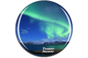Weekino Norvegia Aurora Tromso Calamità da frigo 3D Cristallo Bicchiere Tourist City Viaggio Souvenir Collezione Regalo Forte Frigorifero Sticker