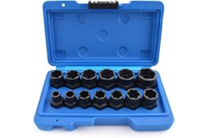 Gunpla Extracteur de Vis 13 Pièces, Extracteur Ecrou Antivol Universel, Douille Torx Femelle Coffret pour Enlever Les Boulons, Rouillés et Écrous Endommagés