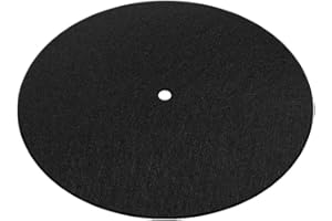 ANDICAGE 7 pulgadas de fieltro Slipmat vinilo reproductor de disco Mat LP negro antiestático plato suave regalo
