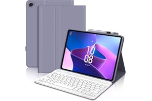 IVEOPPE Teclado Lenovo Tab M10 Plus 3rd Gen, Lenovo Tab M10 plus 3rd Gen Funda con Teclado, Teclado Español Ñ Inalámbrico Magnético Desmontable para Lenovo Tab M10 Plus 3rd Gen, 10.61" 2022, Púrpura lavanda