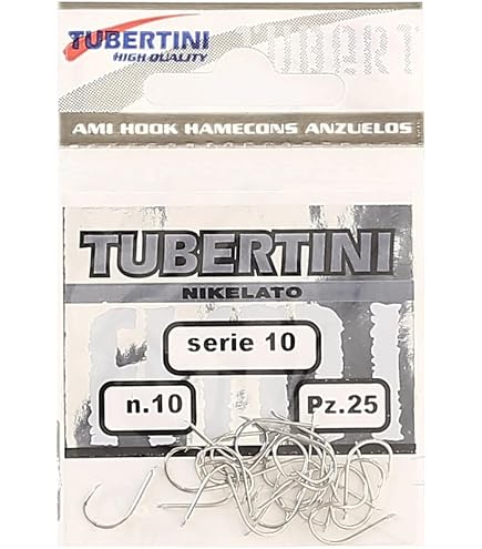 Tubertini Serie 2 Nichelato – 25 Ami Da Pesca A Paletta Per Mare, Bigattini E Anzuuelos, Qualità Professionale