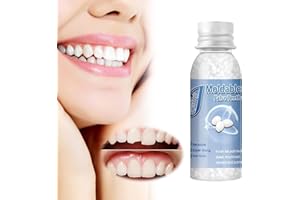 RAKIUTY Temporary Tooth Filling,Moldable False Teeth Tooth Repair Granules,Tooth Filling Repair Kit,False Teeth Repair Beads,Fake Teeth for Temporary Filling,Tooth Repair Granules,Dental Glue for Teeth (20ml)