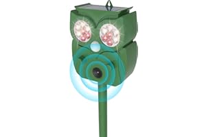 HULAXILOTI Katzenschreck Ultraschall 1 Stück, Katzenschreck für Garten, Wasserdicht IP65, 5 Vertreibungsmodi, zur Vertreibung von streunenden Katzen, Tauben und Anderen Tieren