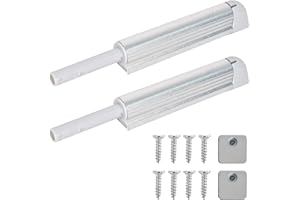 TOLENRE 2 Pezzi Push Pull per Ante, Apertura a Pressione Ante Chiusura Magnetico, Scrocco Magnetico Chiusura Magnetica, per Sportelli con Chiusura Morbida per Cassetti Armadio Cucina (Argento)