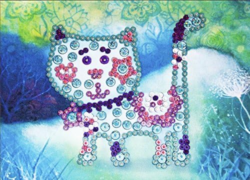 "Kitty" Pins and sequins art kit; Sequin Art; sparkling picture
