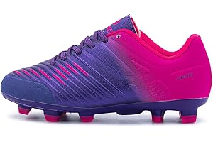 LEOCI Football Shoes - Kid's Anti-Slip Soccer Boots Toddler Outdoor Comfort Cleats