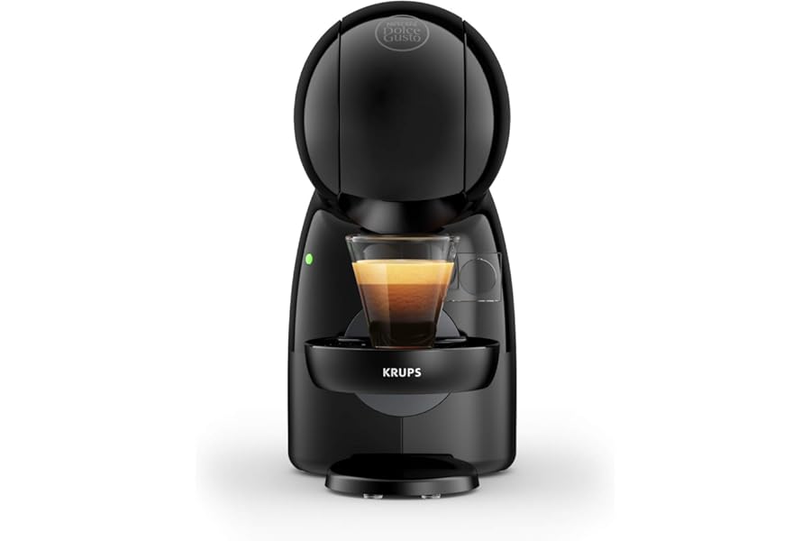 NESCAFÉ DOLCE GUSTO KRUPS Piccolo XS Espresso Coffee Machine and Other Capsule Drinks, Manual, Grey and Black
