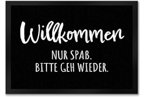 ‎SPEECHEESE speecheese Hau ab Fußmatte in 35x50 cm Willkommen Nur Spaß. Bitte GEH Wieder. Sarkastisch Humorvoll - Christkind Weihnachtsbaum Spaßgarant