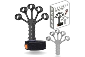 FMCOMMERCE Gripster VERSIÓN MEJORADA 2024 - Fortalecedor de Dedos Con 8 Niveles de Resistencia - Ejercitador de Dedos Especial para Rehabilitacion, Deportistas, Músicos y Alivio Del Estres - Gripper