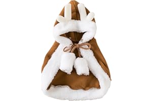 RHSEMI Costume natalizio per animali domestici,Mantella di Natale per gatto Cane,con mantello e cappello di Natale,Natale Gatto Cane Mantello-M