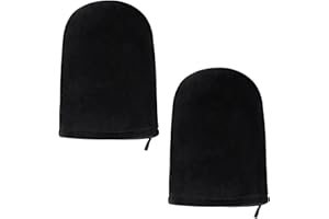 KEYRI 2 Stück Selbstbräuner Mitt Selbstbräunungs-Anwendungshandschuh Wiederverwendbarer Bräunungshandschuh für Lotions Sonnenschutzlotion Bräunungshandschuh Handschuh zum Sonnenbaden (Schwarz)