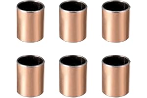 sourcing map 6Pcs Cojinetes de Casquillo, Manguito de Rodamiento sin Aceite, Diámetro Interior 22mm, Diámetro Exterior 25mm, Longitud 30mm, Cojinetes de Manga Bujes de Acero Carbono