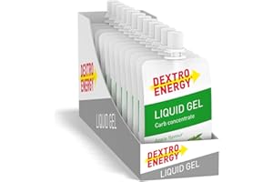‎DEXTRO ENERGY DEXTRO ENERGY LIQUID GEL APPLE - 12x60ml (12er Pack) - Traubenzucker Konzentrat aus schnell verfügbaren Kohlenhydraten, Energy Gel, mit Apfel Geschmack, Energy Riegel Alternative, für Ausdauersport