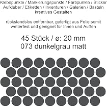 21 Aufkleber-Punkte Aus Folie – Dunkelgrün Matt, Rund 30 Mm, Wetterfest, Für Basteln & Deko