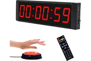 GAN XIN Timer Sport avec Bouton Marche/Arrêt, Chronomètre Minuteur Digital Horloge Murale avec Télécommande, Minuteur Fitness Gym Timer 12/24H Horloge pour Workout Home Gym