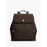 Tommy Hilfiger TH Latam Jacquard Sırt &Ccedil;antası, Standart, AW0AW18324, Siyah, kadın