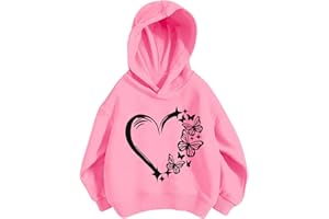 Guqmjde Kapuzenpullover für Mädchen Hoodie Freizeit Sweatshirt Kinder Pullover mit Kapuze Klamotten Baumwolle Kleidung Freizeit Oberteil Mode Sportbekleidung Casual Oberteile Hoodies Sweatshirts