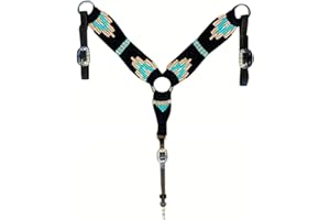 CHEVAL'S INTERNATIONAL Cheval's Custom Western Collier de poitrine en mohair de qualité supérieure en laine et cuir fait à la main Confortable Bordeaux