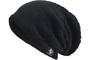 VECRY Hommes Bonnets Slouchy Knit Beanie Calotte Artistique Chapeaux