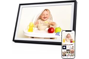 Fine Life Pro Cyfrowa ramka na zdjęcia 10,1", WiFi, ekran dotykowy IPS 1280 x 800 HD, pamięć 32 GB, automatyczna rotacja, możliwość montażu na ścianie (czarna, Uhale 10,1")