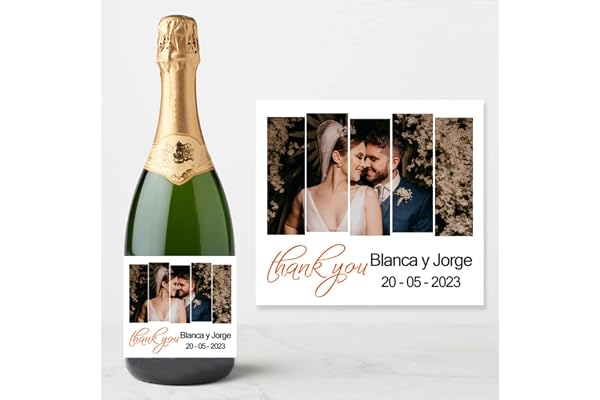 étiquette Personnalisée Bouteille,champagne Bouteille Biere Bouteille étiquette Autocollantes,photo Et Texte Anniversaire Douche Mariage Annonce Grossesse Cadeau étiquette (30pièces,12x8.9CM)