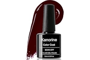 KANORINE Burgundy Red Gel Nail Polish Color Coat Soak-Off UV/LED dark Red Colour Gel PolishNail Art 10ml
