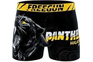 FREEGUN Boxer Homme Microfibre Léopard Panthère