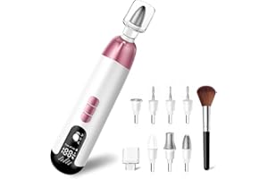 AJVV Cordless Manicure and Pedicure Set, Rechargeable Electric Nail Files with 5 Speeds, LED Display, 2 Lights, 7 Drill Bits, Pedicure Sets for Feet, Electric Nail Drill for Cuticles Hard Skin Removal