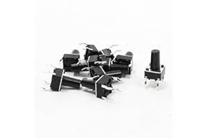 UXCELL sourcingmap 6x6x10 mm 4 Pins Dip Pcb Tactile Tact Push Button Switch