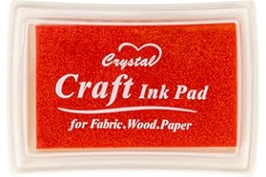 ANCWZOZ Red Ink Pad Finger Washable Kids Stamp Ink Pad for Rubber Stamps Paper Scrapbooking