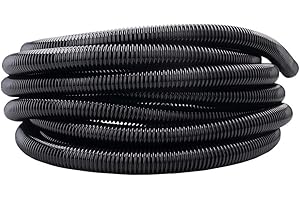 MOCNT Gaine Câbles Électriques Voiture Gaine Ondulée Flexible Protection Cache PP Tuyau Fil Fendu Gaine Isolante Conduit Tube Rangement Câble Extérieur 18mm Long 10 Mètres