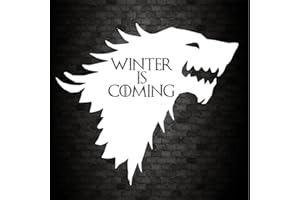 MEMORIES THAT STICK Autocollant amusant en vinyle pour pare-chocs de voiture Game of Thrones avec inscription « Winter Is Coming House of Stark »