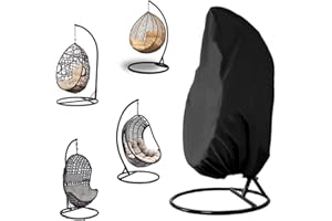 AGHOER Housse de chaise suspendue, 190 x 115 cm, housse de chaise suspendue en panier suspendu, chaise suspendue en tissu Oxford d'extérieur imperméable 210D, pour chaise à bascule, chaise longue