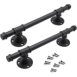 Goldenwarm 2 Stück Schmiedeeisen Schiebetür Handgriff Türgriff Scheunentor Griff – Ziehgriff Türbeschlag 360mm Torbeschlag Ba