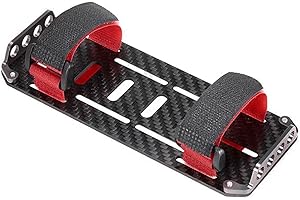 VGEBY1 Batteriehalterung, 1/10 RC Crawler Car Quick Release Kohlefaserplatte Batterieplattenadapter mit Stromtester