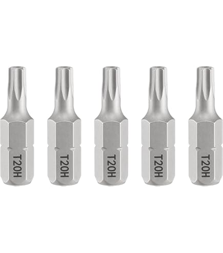 QUARKZMAN T20 Torx-bitset, 2 stuks, 1/4 inch zeskantschacht, 75 mm lang, S2- staal, magnetische bitset, manipulatiebestendige schroevendraaier, sterbits met gat voor schroeven, accuschroevendraaier