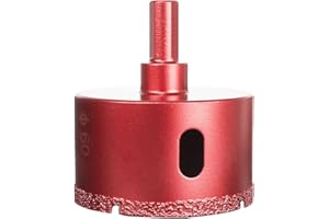 Meccion Wiertło diamentowe lutowane - Wiertło diamentowe do szkła, płytek, granitu, marmuru/porcelany (60 mm)