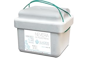 GREATOYAR Caja Térmica de Espuma, Nevera de Poliestireno para Alimentos y Bebidas, Enfriador y Calentador, Reutilizable, 100% Reciclable, 11 litros