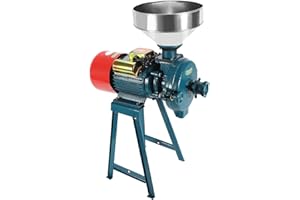 FROULALAND Moulin à Grain Céréale Électrique - 2200w Moulin Électrique Moulin - Moulin à Fourrage Et Grains Broyeur - Moulin Graines De Lin Broyeur - Muscade Noix En Inox - Farine Fraîche Céréales Et Haricots