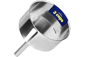 Aluminiowy Lejek na 3 Filiżanki do Włoskiego Ekspresu do Kawy Bialetti Moka Pot - Gwarancja 10 Lat - MONTERAL