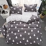 ❤Hohe Qualität Material: 100% Polyester, fühlen Sie sich groß, bequem, super weich und bequem Bettbezug schützen, decken Sie Ihre Daunendecke oder einfügen, geben Sie ein neues Aussehen Ihres Zimmers in jeder Saison.
