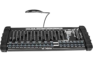 Erreyht DMX Controller, 384 Channels DMX512 Controller Console with 240 Programmable Scenes for DMX Light Console Party DJ Disco Moving Head light Stage Lamp Operator Equipment