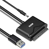 USB 3.0 to SATA Adapter for 2.5"/3.5" HDD/SSD, BENFEI USB 3.0 to SATA III Hard Drive Disk Adapter with 12V/2A Power Adapter