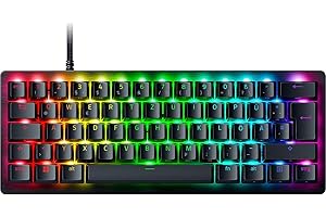 ‎RAZER Razer Huntsman V3 Pro Mini - Analoge optische E-Sport Gaming-Tastatur im 60% Format - Snap Tap - Rapid Trigger - Schnell-Feuer Modus - Doubleshot-PBT Tastenkappen - QWERTZ DE-Layout | Schwarz