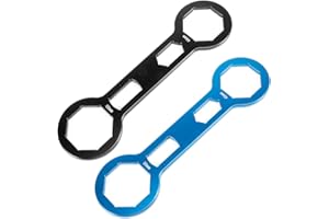 EBTOOLS pour clé fourche 49mm pour fork cap wrench 49mm Clé à capuchon de fourche, alliage d'aluminium 1.8in/2in clé à capuchon de fourche amortisseurs avant dissolvant Installaer réparation accessoi