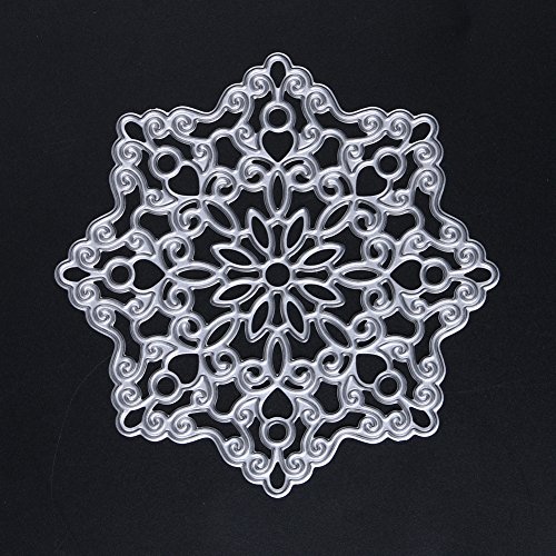 Demiawaking 1Pcs Blume Schneiden Schablonen DIY Sammelalbum Dekor Papier Karten, Metall Buchzeichen , Metall Lesezeichen als Geschenk fuer Freunde - 3