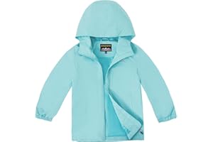 SMONTY Veste Imperméable pour Enfant Résistant au Vent Softshell à Capuche Veste Extérieure Respirante pour La Randonnée, Le Vélo et La Course à Pied